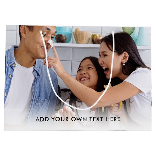 Creëer Uw eigen fototekst Groot Cadeauzakje (Achterkant)