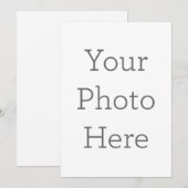 Enkele uitnodiging, Maat: 12,7  x 17,8 cm, Papier: Signature Mat, Enveloppen: Wit (Voorkant / Achterkant)