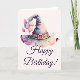 Creëer uw eigen Frilly Rainbow Witch Pet bladeren Feestdagen Kaart