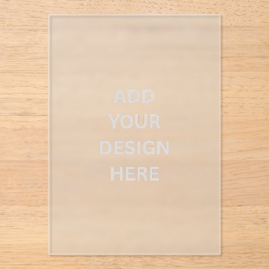 Creëer Uw eigen Frosted Acryl Uitnodigingen (Voorkant)