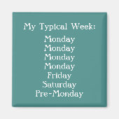 Creëer Uw eigen Funny Internet Meme Blauwgroen Magneet (Voorkant)