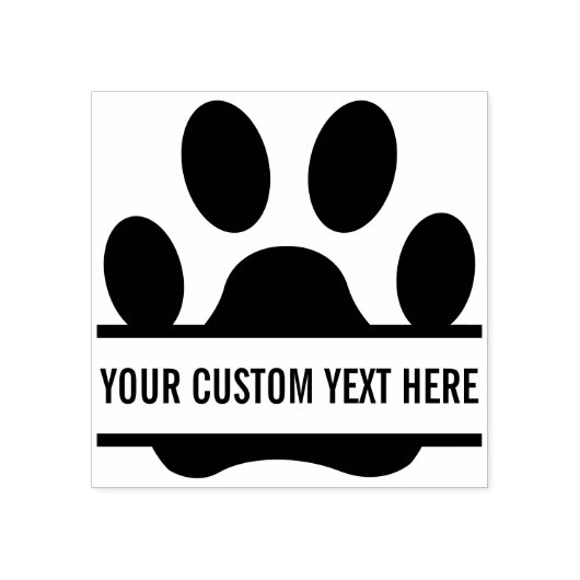 Creëer Uw eigen Funny Paw Print Rubberstempel (Afrduk)