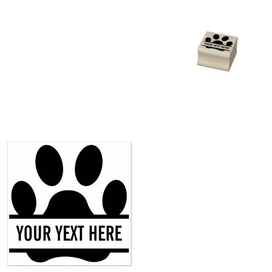 Creëer Uw eigen Funny Paw Print Rubberstempel (Gestempeld)