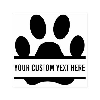 Creëer Uw eigen Funny Paw Print Zelfinktende Stempel