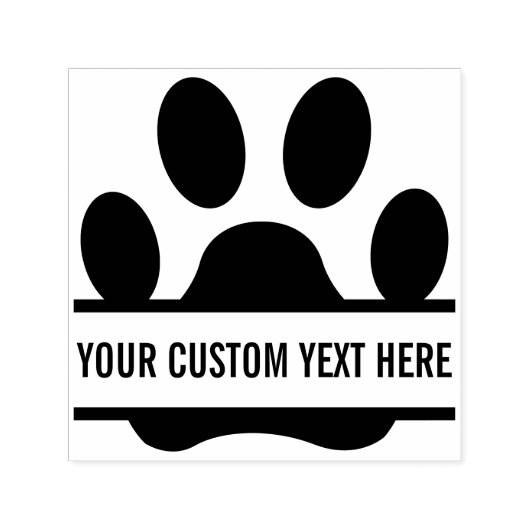 Creëer Uw eigen Funny Paw Print Zelfinktende Stempel (Design)