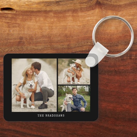 Creëer Uw eigen galerij van 3 foto's Sleutelhanger (Voorkant)