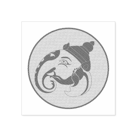 Creëer Uw eigen Ganesh profiel Rubberstempel (Afrduk)