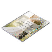Creëer Uw eigen gastboek bruiloft Modern Glitter Notitieboek (Linkerzijde)