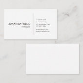 Creëer Uw eigen, geavanceerde, eenvoudige wit Visitekaartje (Voorkant / Achterkant)