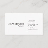 Creëer Uw eigen, geavanceerde, eenvoudige wit Visitekaartje (Voorkant)