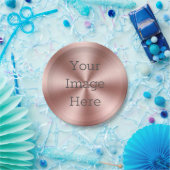 Creëer Uw eigen, geborsteld Radiaal Roos Gold Meta Papieren Bordje (Feest)