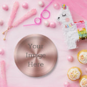 Creëer Uw eigen, geborsteld Radiaal Roos Gold Meta Papieren Bordje (Feest)