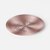 Creëer Uw eigen, geborsteld Radiaal Roos Gold Meta Papieren Bordje (Gekanteld)