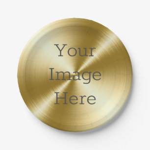 Creëer Uw eigen geborstelde radiaal 14k goud metal Papieren Bordje