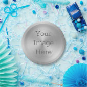 Creëer uw eigen geborstelde radiaal platina zilver papieren bordje (Feest)