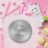 Creëer uw eigen geborstelde radiaal platina zilver papieren bordje (Feest)