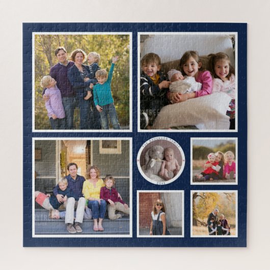 Creëer Uw eigen gedenkbare familie fotocollage Legpuzzel (Verticaal)