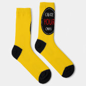 Creëer Uw eigen — Geel, Foto, Persoonlijk/Aangepas Sokken (Rechts)