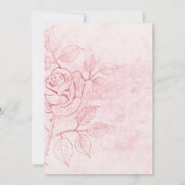 Creëer uw eigen geëtst Roos bruiloft Kaart (Achterkant)