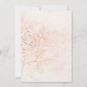 Creëer uw eigen  geëtst Roos bruiloft Kaart (Achterkant)