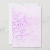 Creëer uw eigen geëtst Roos bruiloft Kaart (Achterkant)