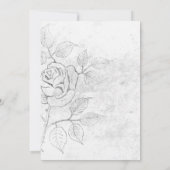 Creëer uw eigen geëtst Roos bruiloft Kaart (Achterkant)