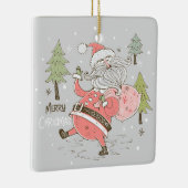 Creëer Uw eigen Gekke Kerstman Keramisch Ornament (Rechts)