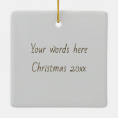 Creëer Uw eigen Gekke Kerstman Keramisch Ornament (Achterkant)