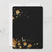 Creëer Uw eigen gele bloemen op zwart Kaart (Achterkant)