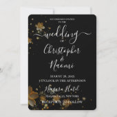 Creëer Uw eigen gele bloemen op zwart Kaart (Voorkant)