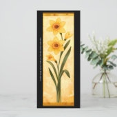 Creëer Uw eigen gele Daffodils Bladwijzer Kaart (Staand voorkant)