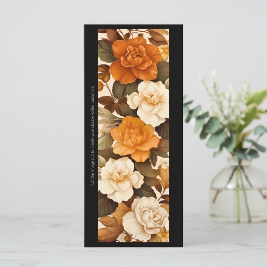 Creëer Uw Eigen Gele & Ivoor Rozen Bladwijzer Kaar (Staand voorkant)