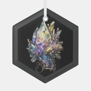 Creëer Uw eigen gele kristallen Glas Ornament