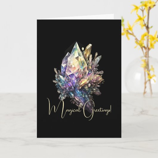 Creëer Uw eigen gele kristallen Kaart (Gele Bloem)