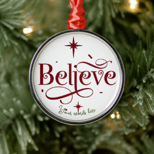 Creëer Uw eigen Geloof Kerstmis Metalen Ornament