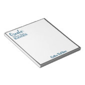 Creëer Uw eigen geluk Citaat Blauwe grijze rendie Notitieblok (Schuin)