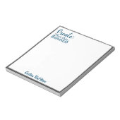 Creëer Uw eigen geluk Citaat Blauwe grijze rendie Notitieblok (Linkerzijde)