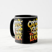 Creëer Uw eigen geluk - Motivatie Mok (Voorkant links)