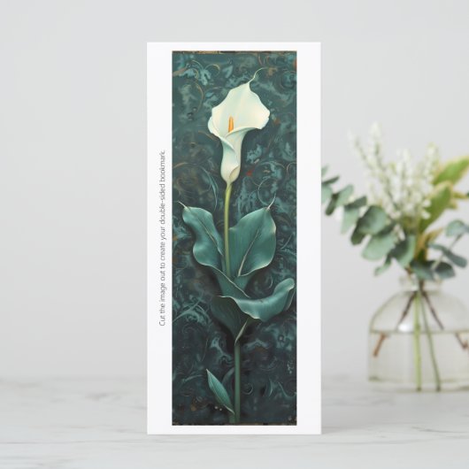 Creëer Uw eigen gemarmerde Calla Lily Bladwijzer K (Staand voorkant)