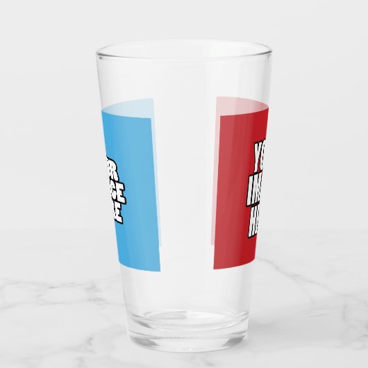 Creëer uw eigen gepersonaliseerd (2 zijdes) glas (Rechts)