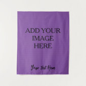 Creëer Uw Eigen Gepersonaliseerd Blank Paarse Wandkleed (Voorkant)