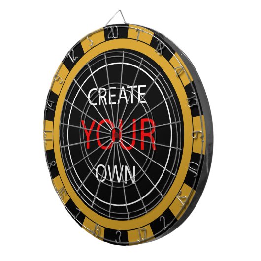 Creëer Uw eigen — Gepersonaliseerd, merknaam/aange Dartbord (Voorkant Rechts)