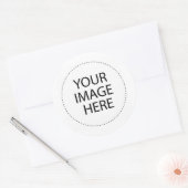 CREËER UW EIGEN GEPERSONALISEERD RONDE STICKER (Envelop)