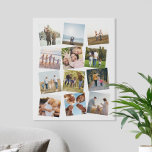 Creëer Uw eigen gepersonaliseerde 12 foto collage Imitatie Canvas Print<br><div class="desc">Creëer uw eigen gepersonaliseerde foto collage faux canvas print met 12 van uw favoriete afbeeldingen.</div>