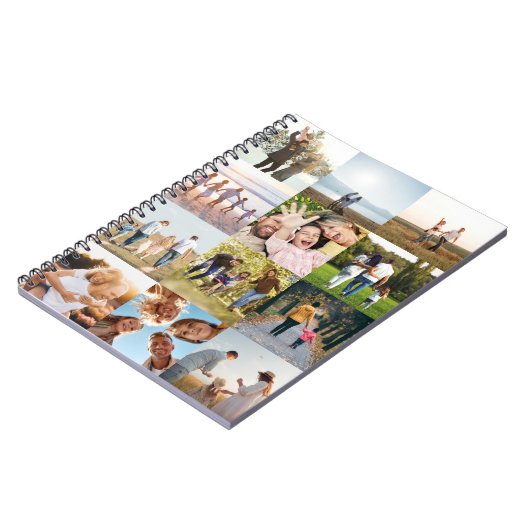 Creëer Uw eigen gepersonaliseerde 12 foto collage Notitieboek (Linkerzijde)