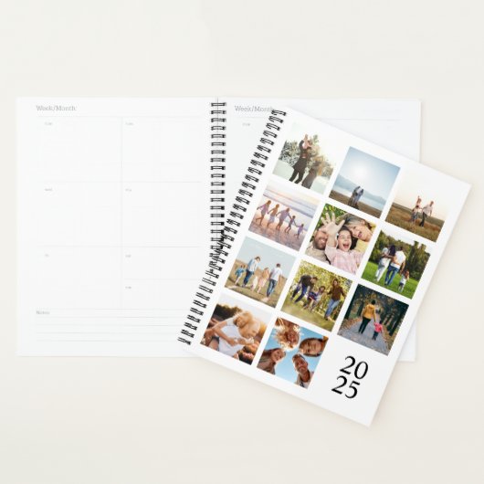 Creëer Uw eigen gepersonaliseerde 12 foto collage Planner (Display)