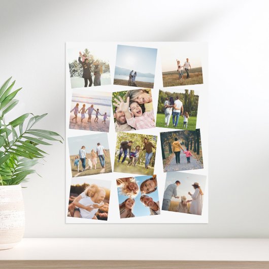 Creëer Uw eigen gepersonaliseerde 12 foto collage Poster