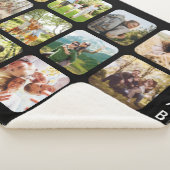 Creëer Uw eigen gepersonaliseerde 12 foto collage Sherpa Deken (3/4)