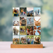 Creëer Uw eigen gepersonaliseerde 16 foto collage Acryl Bord (Neutraal)