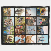 Creëer Uw eigen gepersonaliseerde 16 foto collage Fleece Deken (Voorkant (Horizontaal))